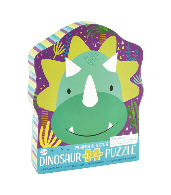 Floss & Rock Shaped Puzzle // Dinosaur (12 Parça)