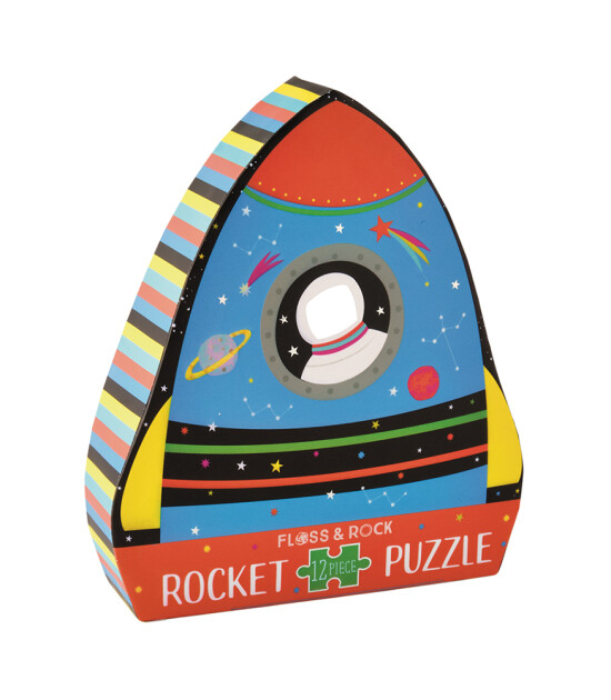 Floss & Rock Puzzle - Şekilli // Rocket (12 Parça)