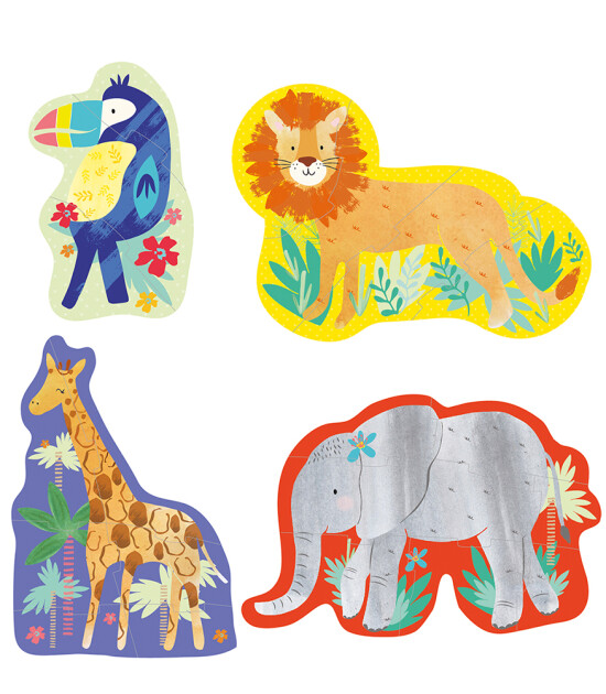 Floss & Rock Puzzle Set // Jungle (3-4-6-8 Parça)
