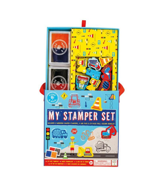 Floss & Rock Stamper Ahşap Baskı Seti // Construction