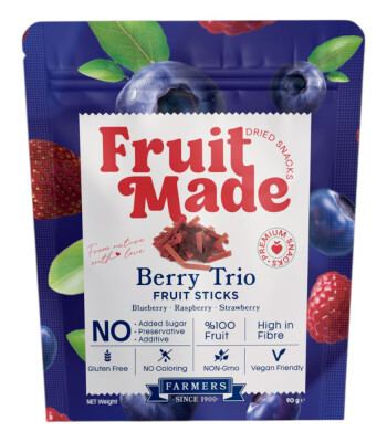 Fruitmade Berry Trio Karışık Kurutulmuş Meyve Çubukları (Yaban Mersini&Ahududu&Çilek) (90 gr)
