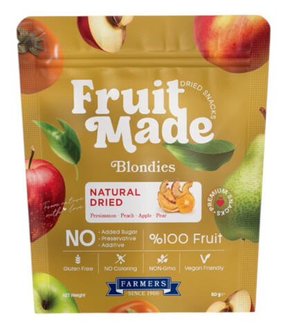 Fruitmade Blondies Karışık Kurutulmuş Meyve (Cennet Hurması&Şeftali&Elma&Armut) (40 g)