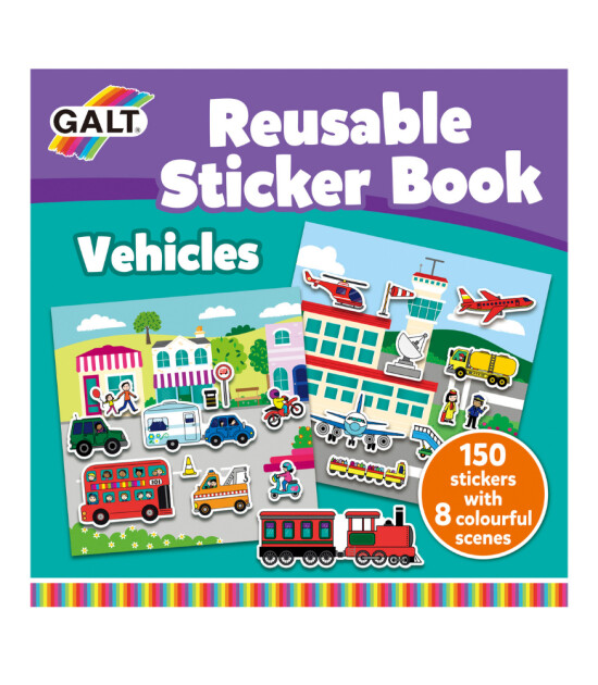 Galt Reusable Sticker Book // Vehicles