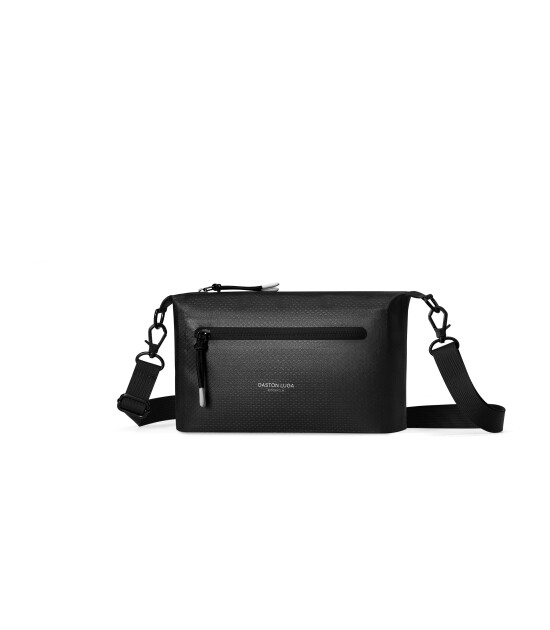 Gaston Luga Lightweight Duo Seal Crossbody Omuz Çantası // Black