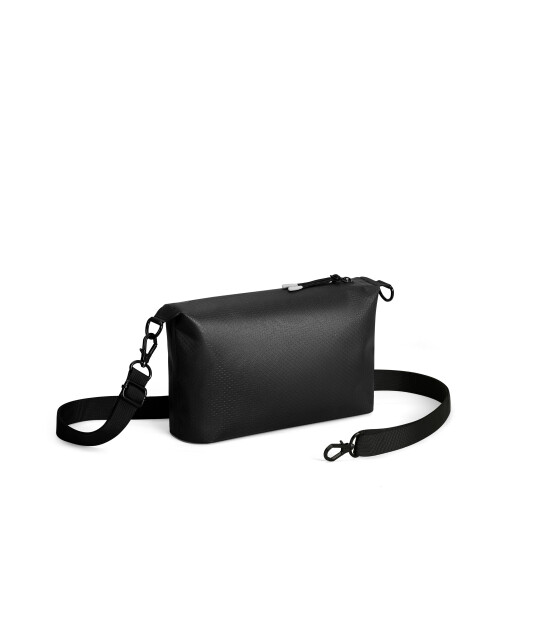 Gaston Luga Lightweight Duo Seal Crossbody Omuz Çantası // Black