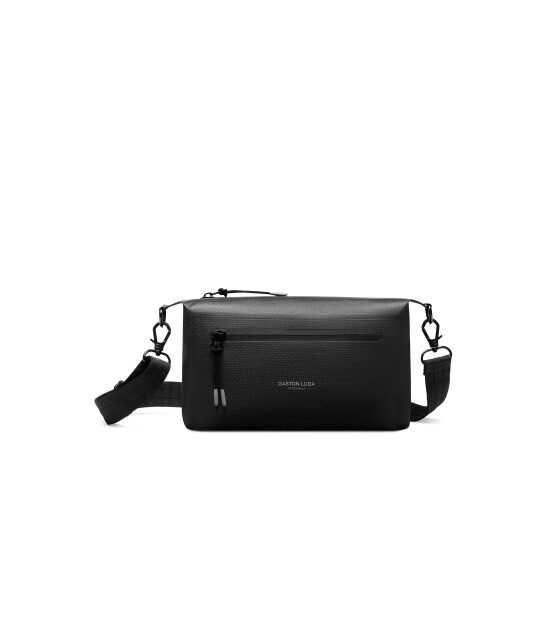 Gaston Luga Lightweight Duo Seal Crossbody Omuz Çantası // Black