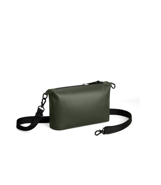 Gaston Luga Lightweight Duo Seal Crossbody Omuz Çantası // Olive