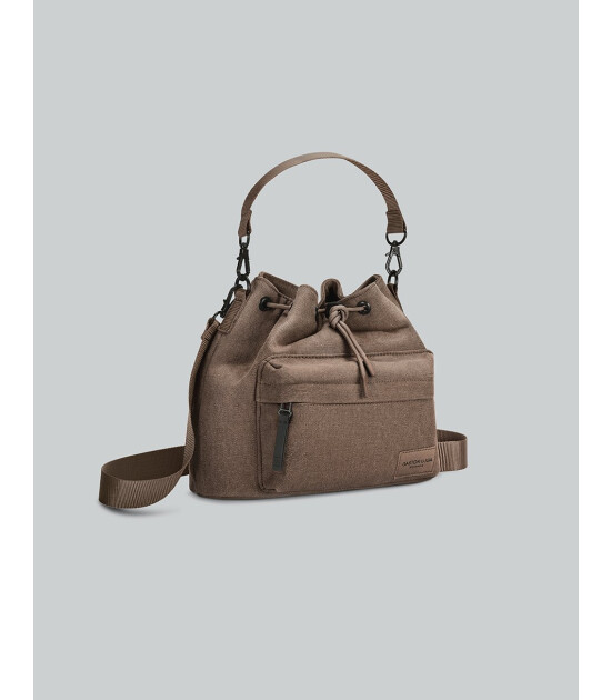 Gaston Luga Splash Bucket Crossbody &Ccedil;anta - Kahverengi