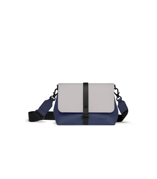 Gaston Luga Spläsh Crossbody Bag // Dark Blue - Taupe