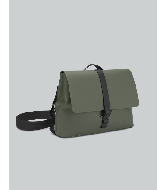 Gaston Luga Splash Crossbody Large 14" &Ccedil;anta - Zeytin Yeşili