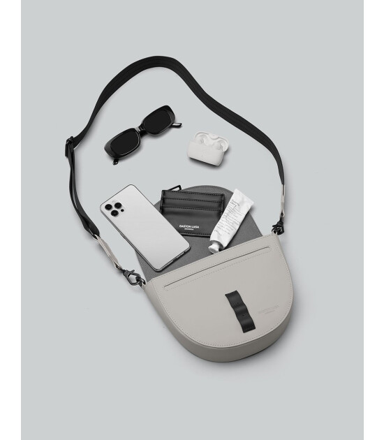 Gaston Luga Spläsh Moon Crossbody Omuz Çantası // Taupe
