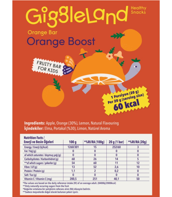 Giggleland Meyve Barı (20 gr) // Portakal