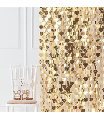 Ginger Ray Altın Kalp Arka Fon