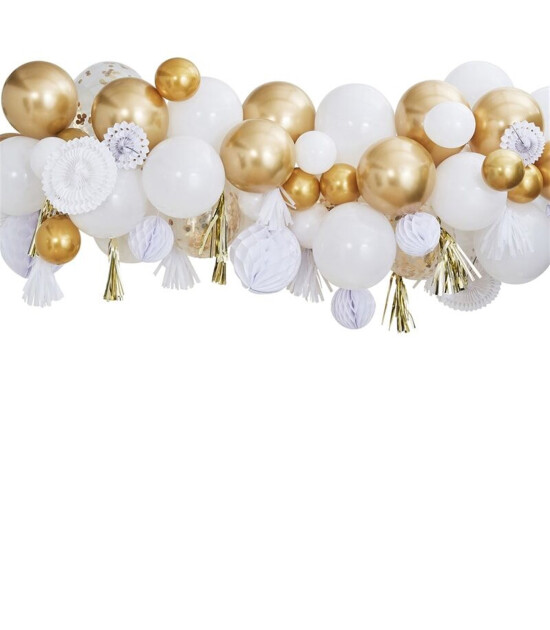 Ginger Ray Altın Balonlar ve Çark Arka Fon