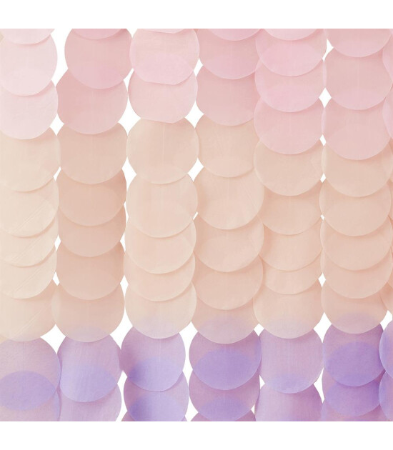 Ginger Ray - Backdrop Tissue Paper Discs Pastel - Pastel Kağıt Arka Fon