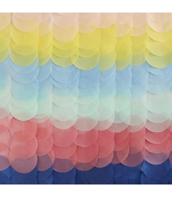 Ginger Ray - Backdrop Tissue Paper Discs Brights - Parlak Renklar Arka Fon