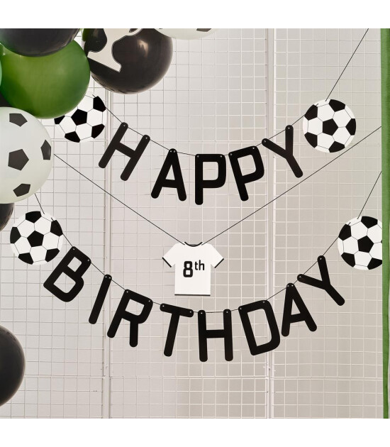 Ginger Ray - Bunting Football Birthday Customisable - Happy Birthday Futbol Asılan Süs