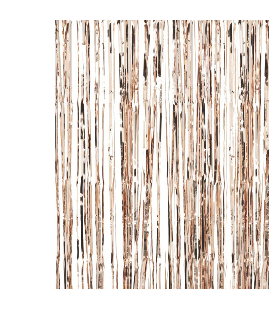 Ginger Ray - Fringe Curtain Rose Gold - Pembe Altın Arka Fon