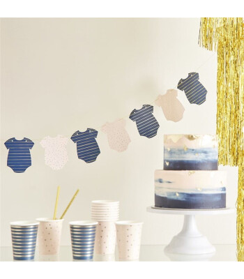 Ginger Ray Pembeli & Mavili Baby Shower Asılan Süs