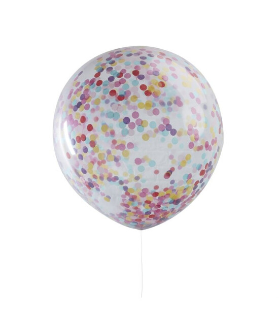 Ginger Ray Dev Renkli Konfetili Balonlar