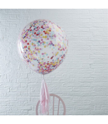 Ginger Ray Dev Renkli Konfetili Balonlar