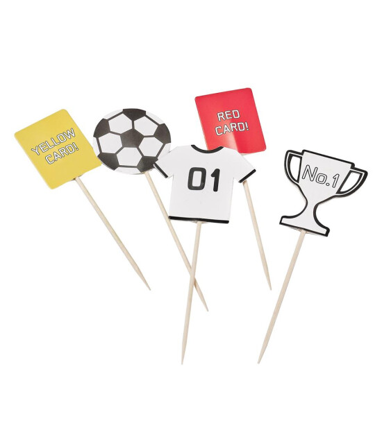 Ginger Ray - Cupcake Toppers Football - Futbol Cupcake Süsleri (12'li)