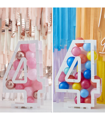 Ginger Ray Balon Standı - 4 Rakamı