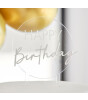 Ginger Ray - Cake Topper - Happy Birthday Double Layered Acrylic - Clear & White - Happy Birthday Ak