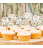 Ginger Ray - Hey Baby Botanical Cupcake Toppers - Hey Baby Botanik Cupcake Süsleri