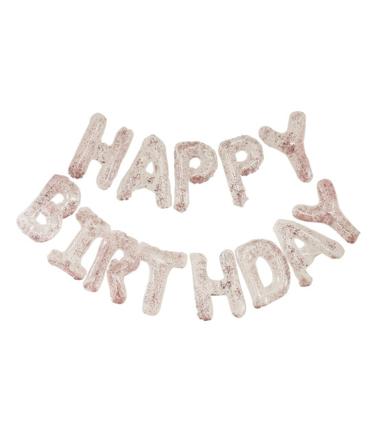 Ginger Ray Konfetili Happy Birthday Balonlar