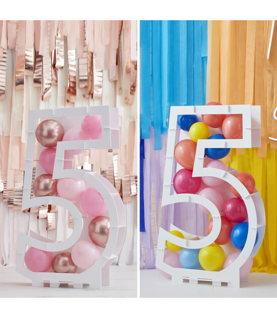 Ginger Ray Goldener Zahlenballon "4" | 40,6 Cm, Metallisch | Ohne Helium, Mit Strohhalm Zum Aufblasen