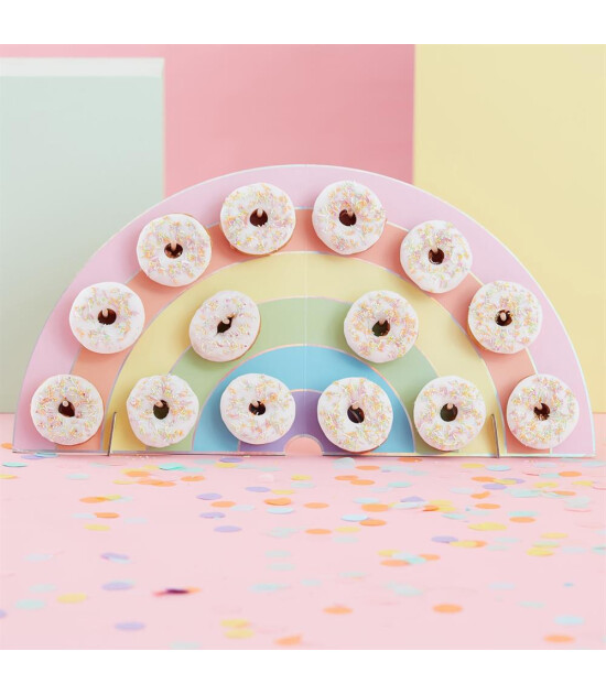 Ginger Ray - Donut Wall Rainbow - Gökkuşağı Donut Duvarı