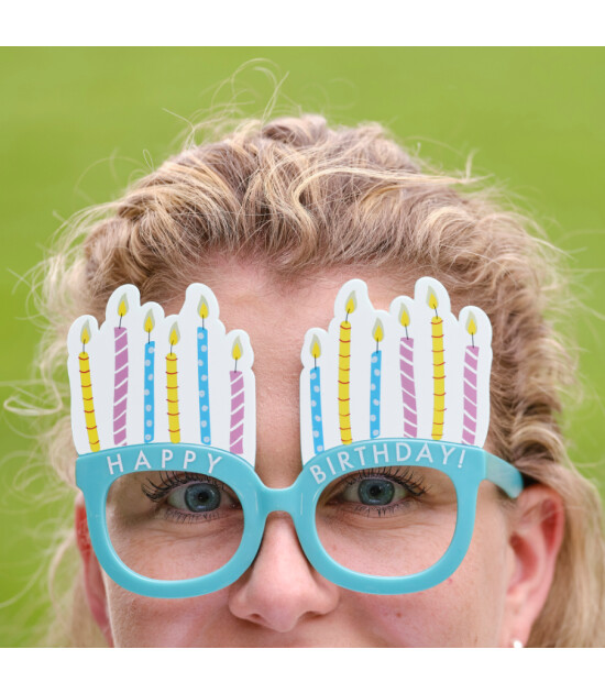 Ginger Ray - Fun Glasses - Balloon And Candle Fun Glasses - Eco - Eğlenceli Parti Gözlükleri