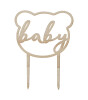 Ginger Ray Ahşap Baby Shower Pasta Süsü // Teddy Bear