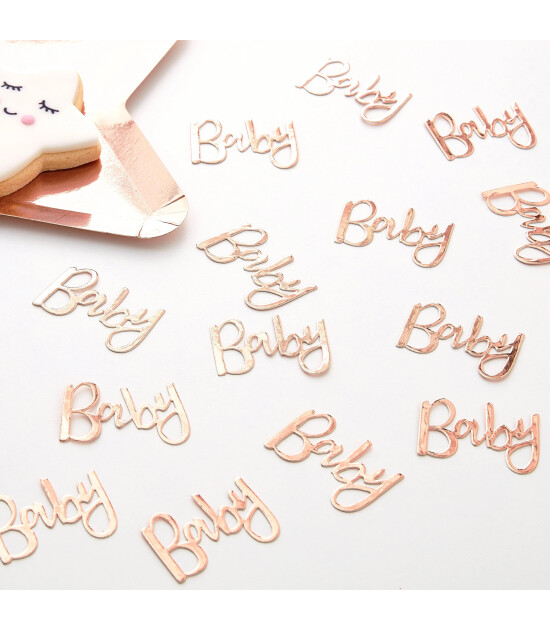 Ginger Ray Baby Shower Konfeti // Rose Gold
