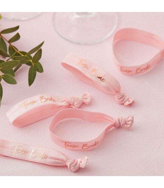 Ginger Ray Pembe Gelin Bantları (5'li)