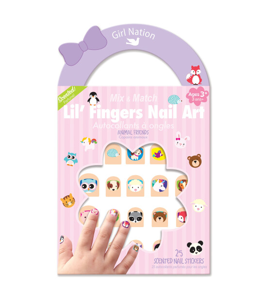 Girl Nation Lil Fingers Tırnak Sticker // Animal Friends