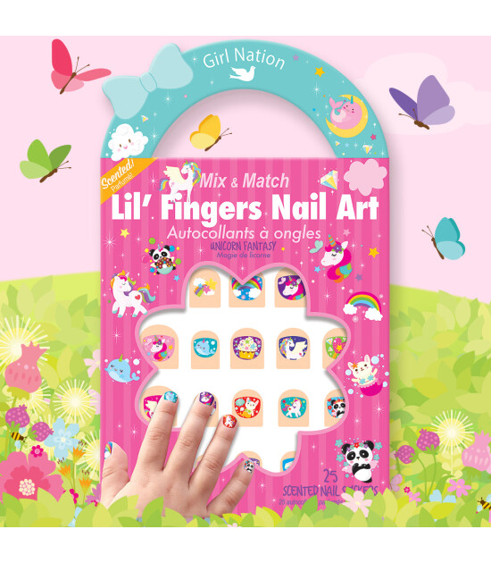 Girl Nation Lil Fingers Tırnak Sticker // Unicorn Fantasy