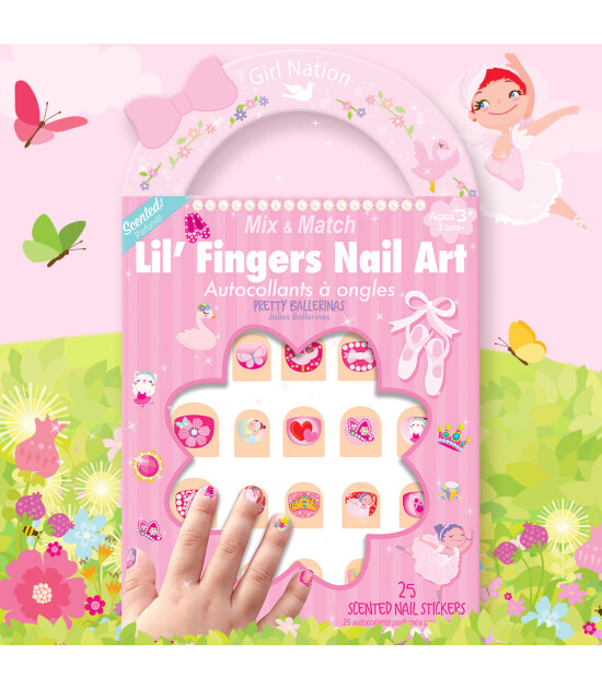 Girl Nation Lil Fingers Tırnak Sticker // Pretty Ballerainas