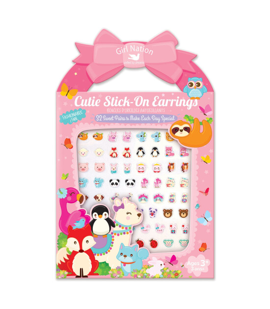 Girl Nation Cutie Sticker Küpe // Animal Friends