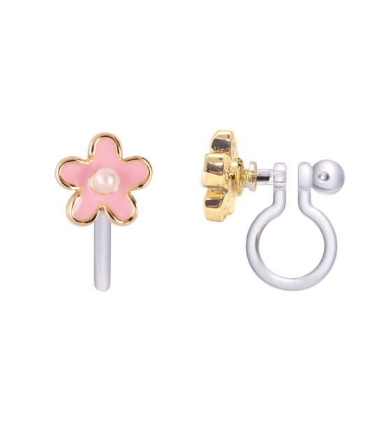Girl Nation Clip On Klipsli Küpe // Pink Fancy Flower
