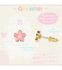 Girl Nation Cutie Küpe // Pink Fancy Flower