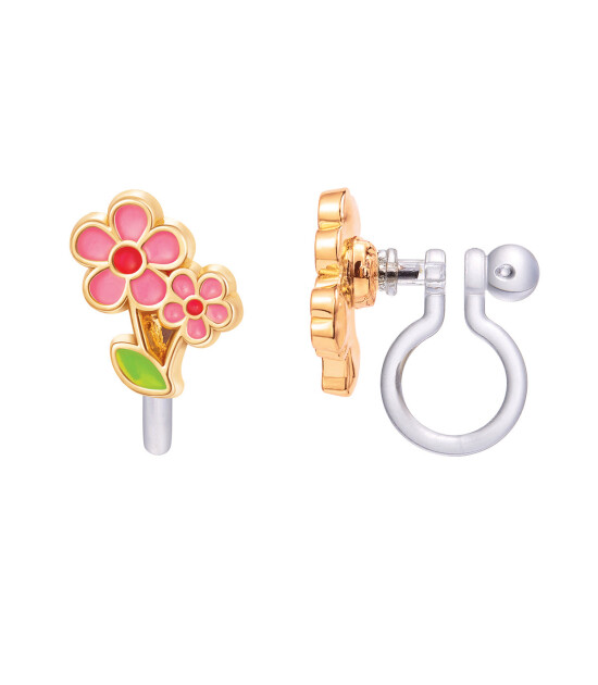 Girl Nation Clip On Klipsli Küpe // Little Pink Flower