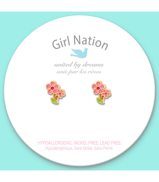 Girl Nation Cutie Küpe // Little Pink Flower