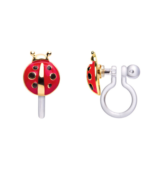 Girl Nation Clip On Klipsli Küpe // Little Ladybug