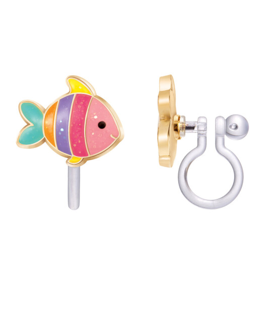 Girl Nation Clip On Klipsli Küpe // Rainbow Fish