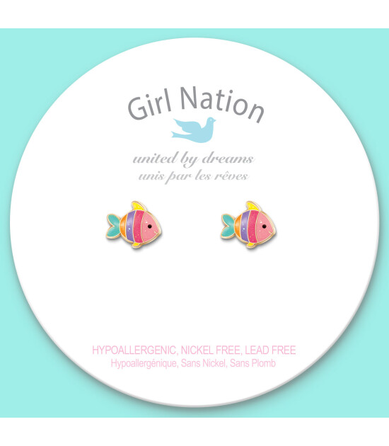 Girl Nation Cutie Küpe // Rainbow Fish