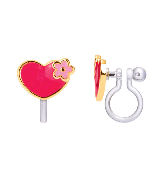 Girl Nation Clip On Klipsli Küpe // Hearts and Flowers