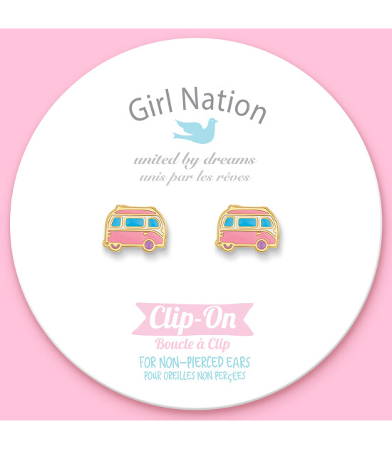 Girl Nation Clip On Klipsli Küpe // Happy Camper
