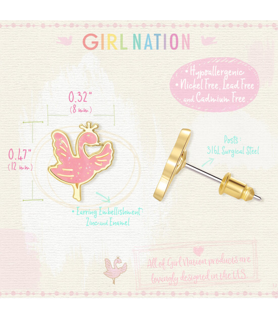 Girl Nation Cutie Küpe // Sparkly Swan
